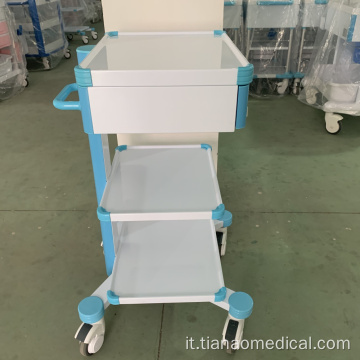 Carrello portastrumenti staccabile in acciaio per ospedale